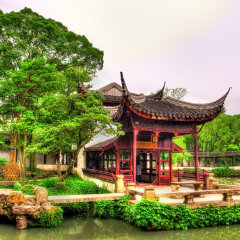 Humble Administrator's Garden, the largest garden in Suzhou, China. UNESCO heritage site.