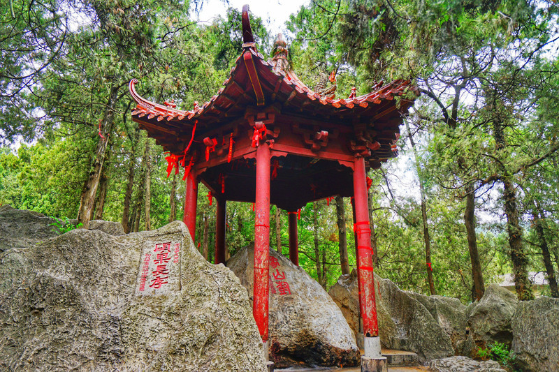 浮来山景区继续开车前往千年古观朝阳观