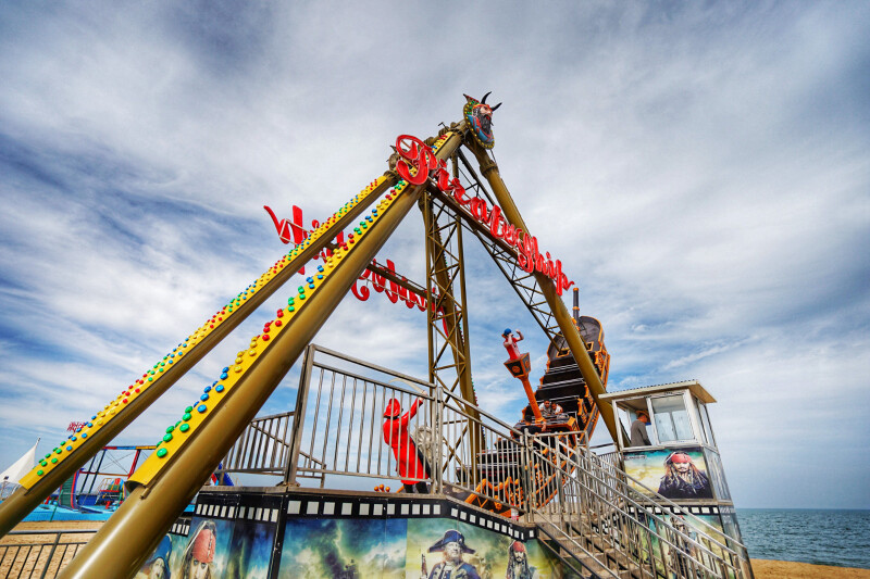 日照到现在为止还没有大型的游乐园,万平口这里倒是有点游乐