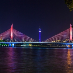 广东省广州城市建筑夜景_1648