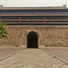 西安古城墙长乐门_3875