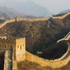 瞭望塔、弯曲、墙壁、金山岭、局部、长城、河北、中国_698