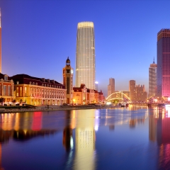 天津海河夜景_7371