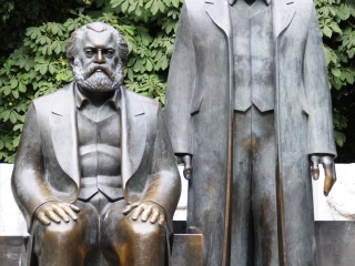 马克思恩格斯铜像雕塑