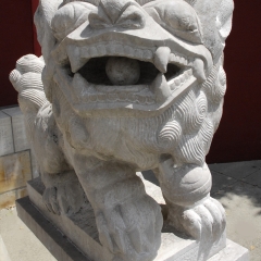 石狮、正面、中式花园、苏黎世、瑞士、欧洲_9985