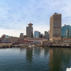 温哥华、市区、水岸、全景_9266