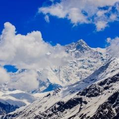 特写、风景、喜马拉雅山、山峰、积雪_4142
