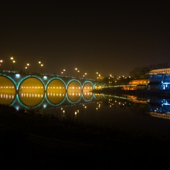 陕西西安曲江池公园夜景_3436