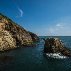 旅顺黄老铁山渤海分界线景区风光_225