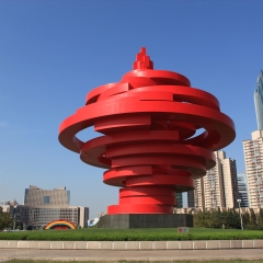 山东青岛市五四广场 五月的风 火炬雕塑_2317