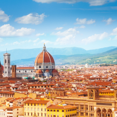 Panorama of Florence and Saint Mary of the Flower in Florence 