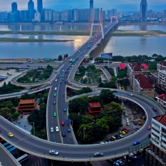 江西省南昌市八一桥夕阳_13801