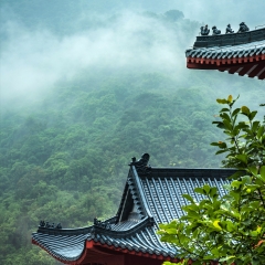 广东省清远市北江飞来峡飞来寺景观_20253