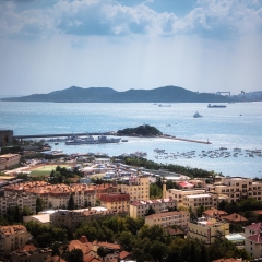 山东青岛信号山远眺_17737