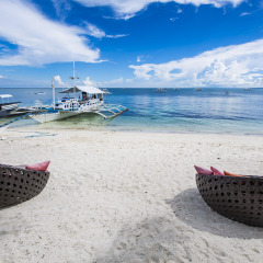 beach and tropical sea at island Malapascua