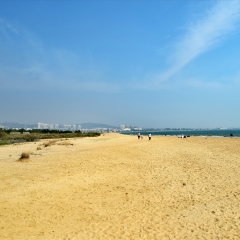 山东日照第三海水浴场的蓝天_21190
