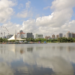 海口白沙门公园内的湖景_20375
