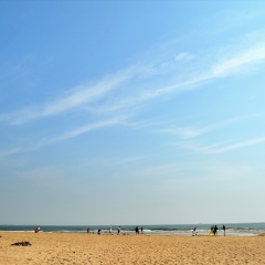 山东日照第三海水浴场的蓝天_21191