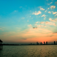 瑶湖落日余晖_19368