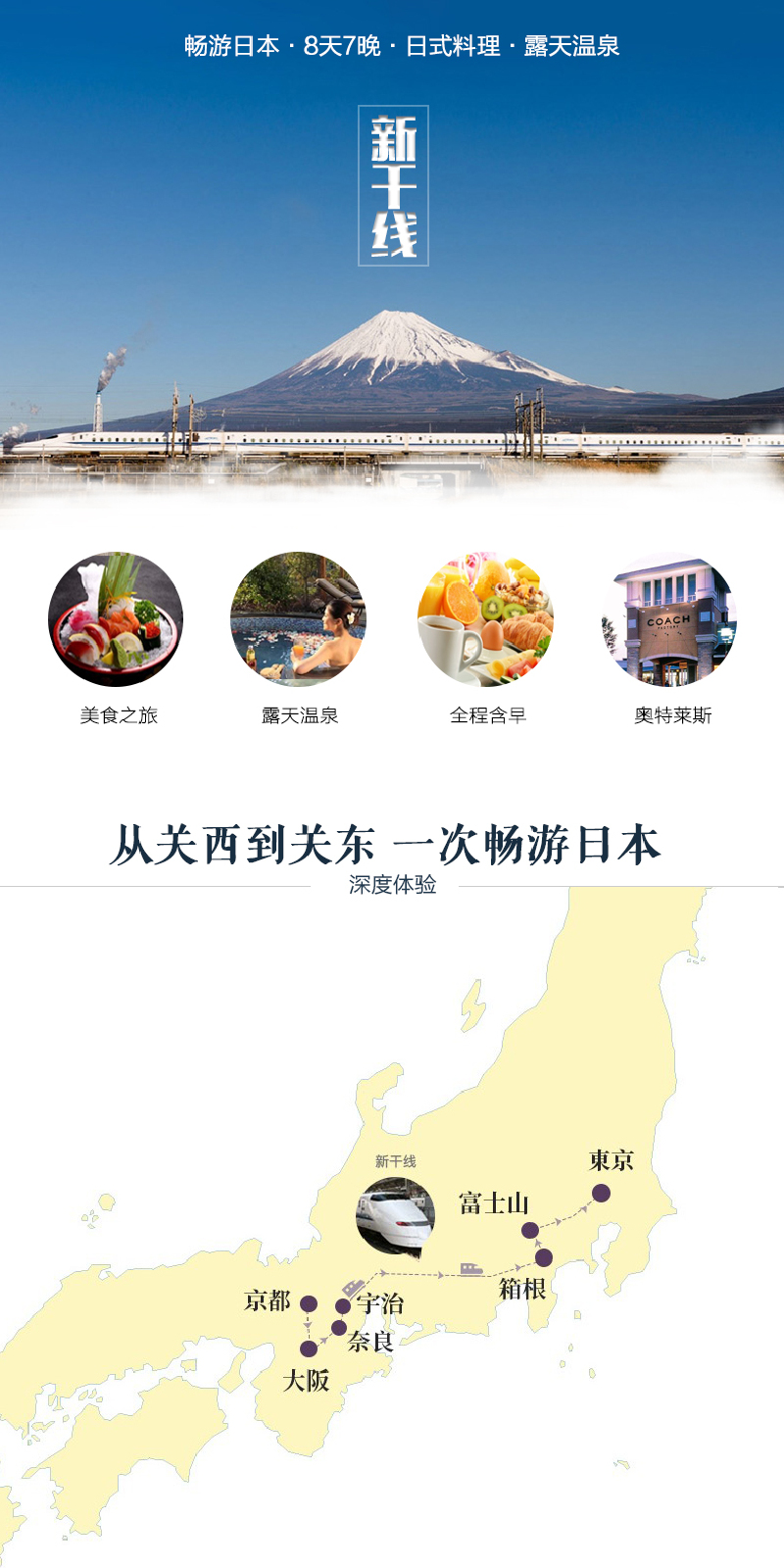 日本大阪-京都-奈良-东京8天7晚半自助游 精致