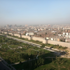 俯瞰山西大同市古城墙日景_24620