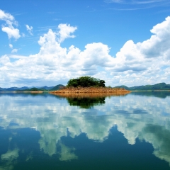 海南松涛水库风光_23731