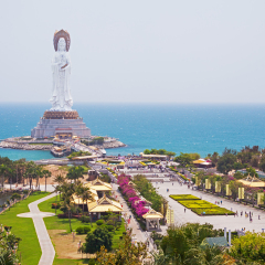 Quan Yin (goddess of mercy) in center of Buddhism of Sanya city, Hainan province, China. Canon 5D Mk II.