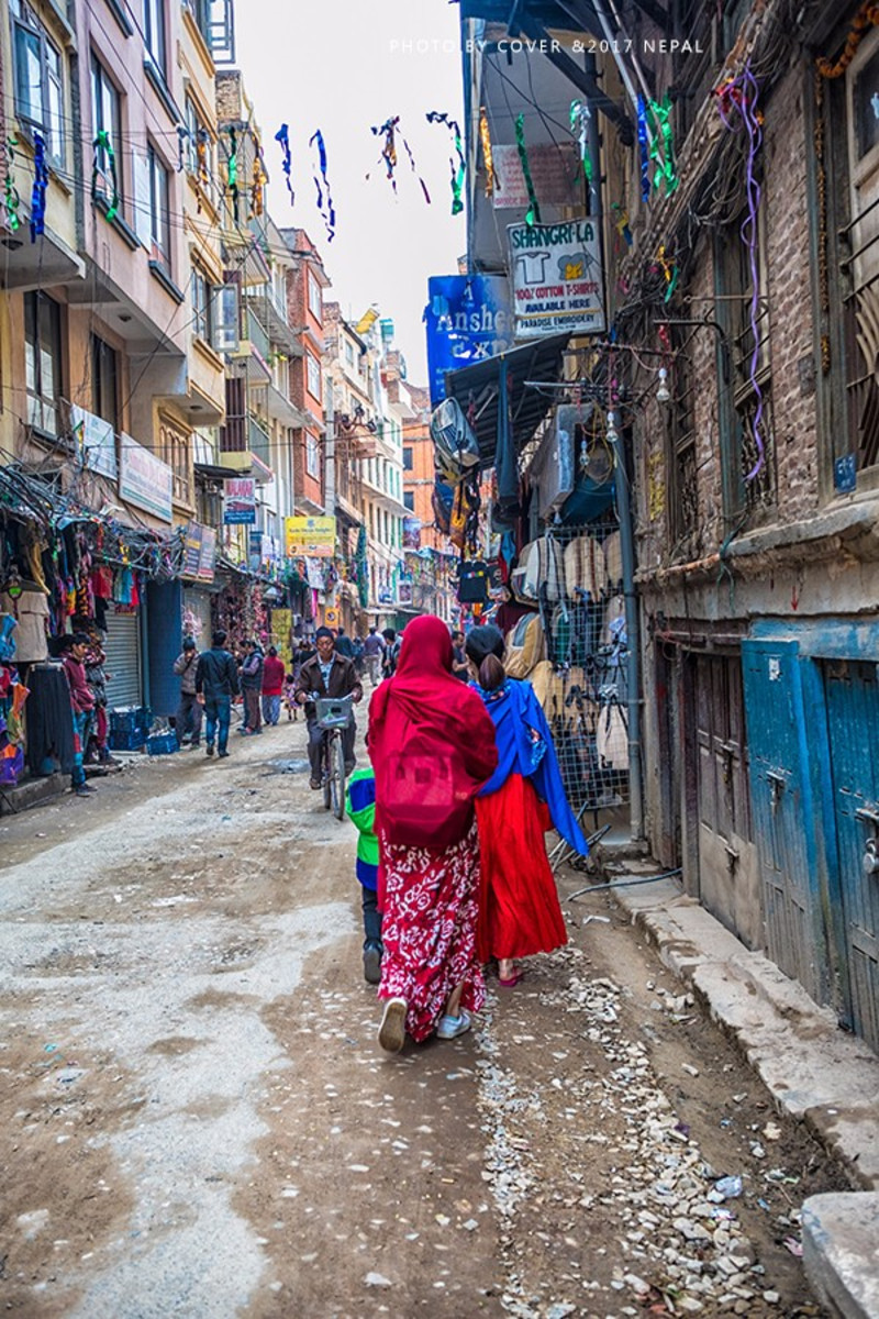 尼泊尔城市街道图片