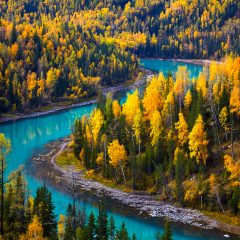 Colorful Moon Bay , scenery in Xinjiang ,China.