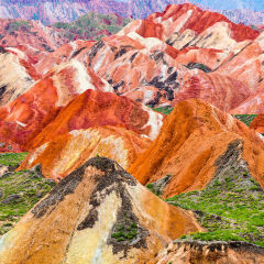 甘肃省张掖市七彩丹霞地貌奇观 景点模块