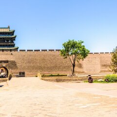 The city wall of Pingyao-Chinese element. The ancient city of Pingyao is a city in Shanxi. It is one of famous tourism destination in China.