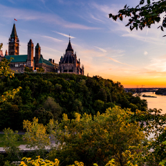 Parliament of Canada and Ottawa  River