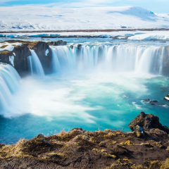 Goddafoss,the one of the most spectacular waterfalls in Iceland. 