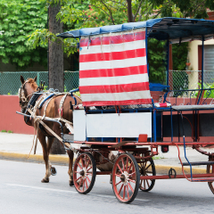 Horse-drawn carriage in Varadero Cuba 