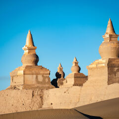 内蒙沙漠黑城风光 景点模块