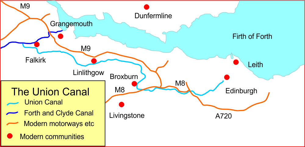 下面摘译谷歌里面关于佛斯与克莱德运河(forth and clyde canal)和