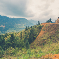 贵州 黔东南 加榜 梯田 山谷 风光 田园 原生态 原始 森林 天然氧吧 种植 水稻 农人 山峰 公路 阳光 蓝天白云 黄土高坡山路