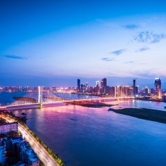 南昌八一大桥红谷滩夜景