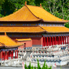 The Palace museum in Peking.Famous Chinese classical architecture.Places of historic interest and scenic beauty in China.