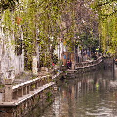 Water canal in Suzhou near Shanghai, China