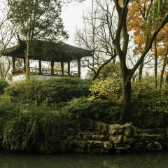 Chinese traditional garden at Suzhou in China