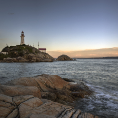 Sunset at Lighthouse Park, West Vancouver, BC, Canada.