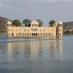 Water Palace (Jal Mahal) in Man Sagar Lake. Jaipur, Rajasthan, India