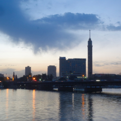 Nile River at sunset - Cairo, Egypt