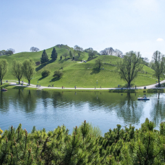 The Olympiapark in Munich, Germany, is an Olympic Park which was constructed for the 1972 Summer Olympics.