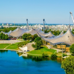 Olympiapark in Munich, Germany, is an Olympic Park which was constructed for the 1972 Summer Olympics