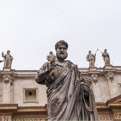 Statues at Saint Peter's Basilica in Vatican City