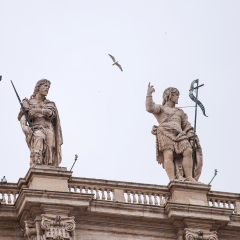 Statues at Saint Peter's Basilica in Vatican City
