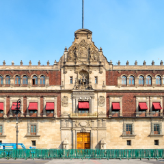 The National Palace next to the Zocalo in Mexico City