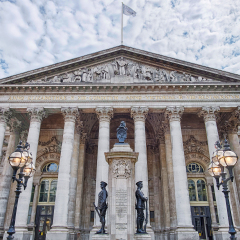 building of Royal Exchange in London near Bank underground station